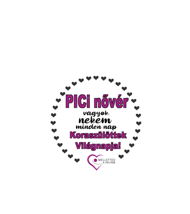 PICi nővér minta fehér pólón