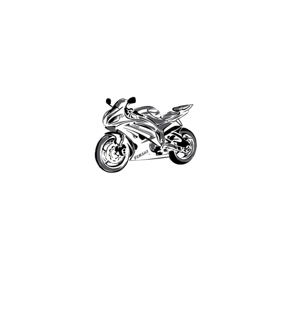 Yamaha YZF R6 minta fehér pólón