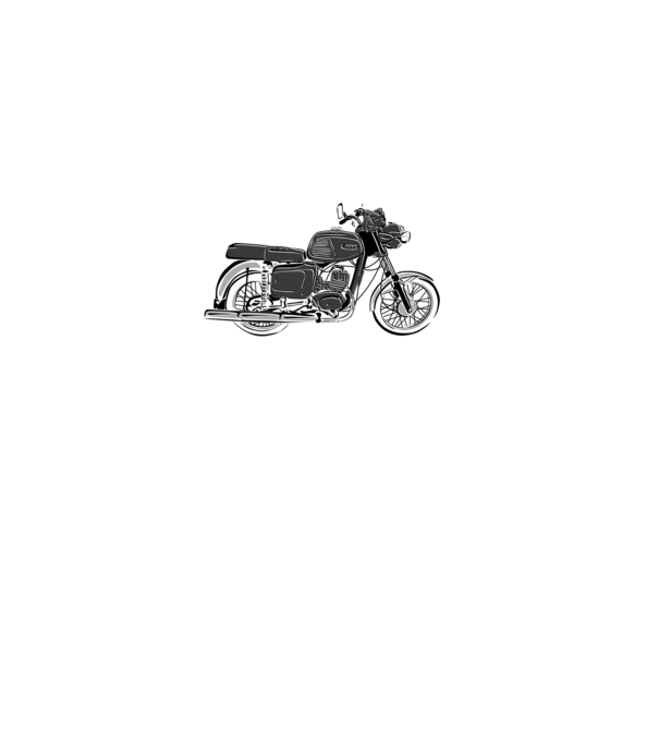 MZ TS 125 minta fehér pólón