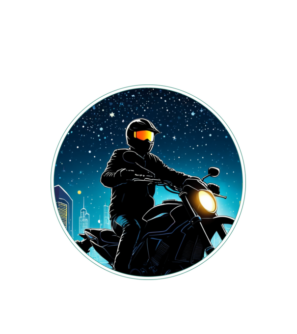 Motoros minta fehér pólón