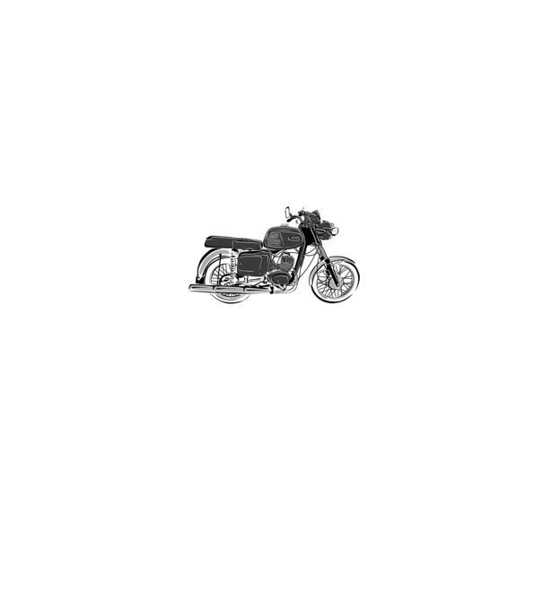 MZ TS 125 minta fehér pólón