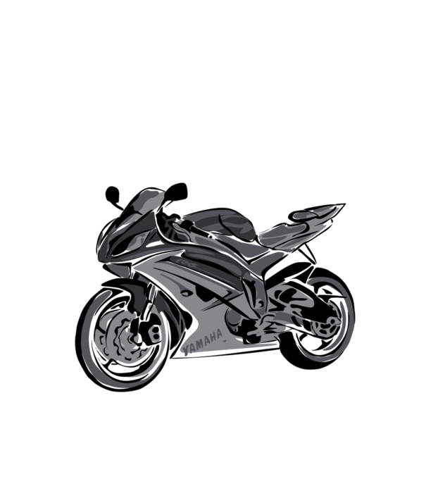 Yamaha YZF R6 minta fehér pólón