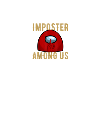Ssshhhh - Imposter Among Us minta fekete pólón