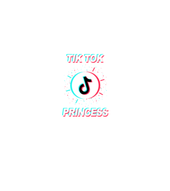 Tik tok princess minta fekete pólón