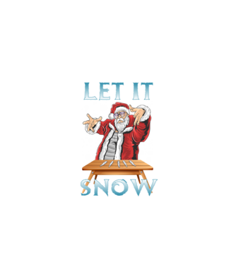 Let it Snow Mikulás minta piros pólón