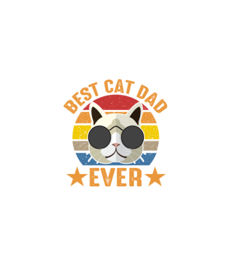 Best cat dad ever minta fekete pólón