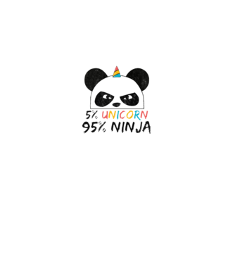 5 percent Unicorn 95 percent Ninja minta piros pólón