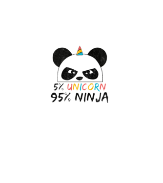 5 percent Unicorn 95 percent Ninja minta királykék pólón