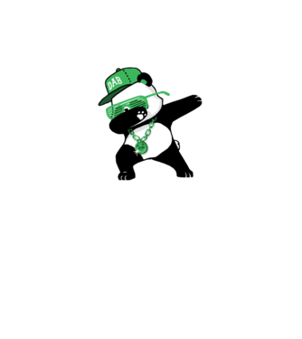 Panda Dab minta fehér pólón