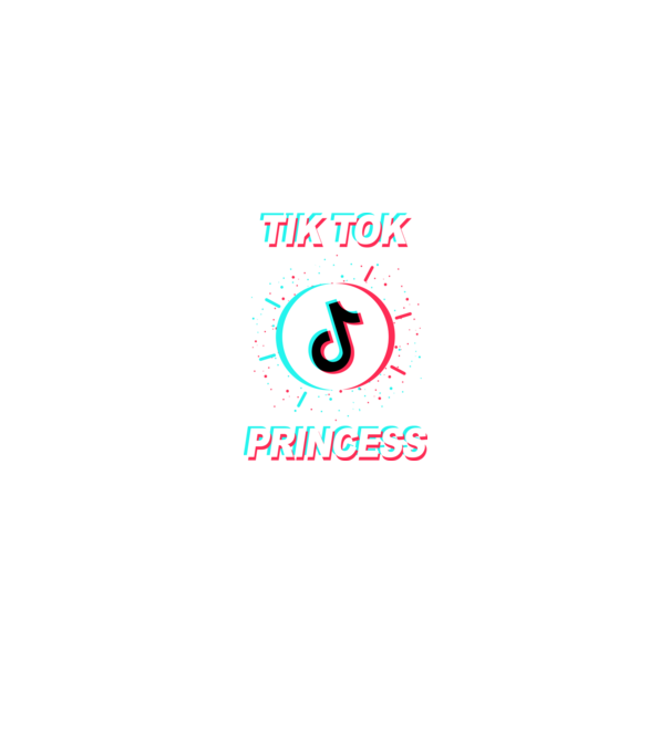 Tik tok princess minta fekete pólón