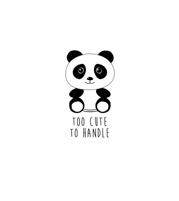 Too cute to handle Panda minta szürke pólón