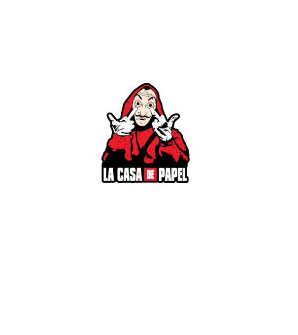 La Casa De Papel Middlehand minta fehér pólón