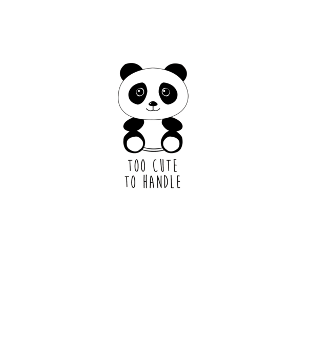 Too cute to handle Panda minta szürke pólón