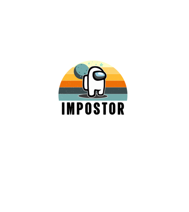 Retro Impostor minta fehér pólón