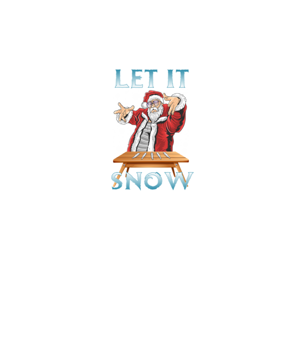Let it Snow Mikulás minta fekete pólón