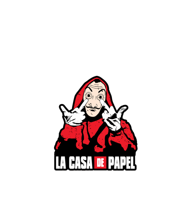 La Casa De Papel Middlehand minta fehér pólón