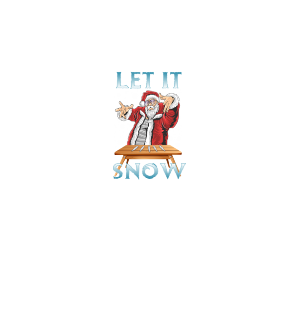 Let it Snow Mikulás minta sötétkék pólón