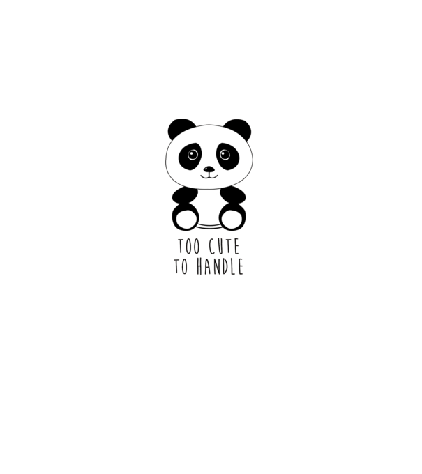 Too cute to handle Panda minta szürke pólón