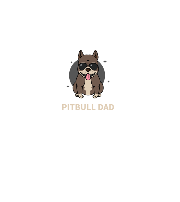 Pitbull Dad minta fekete pólón