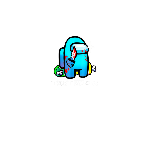 Trust No One Among Us minta sötétkék pólón