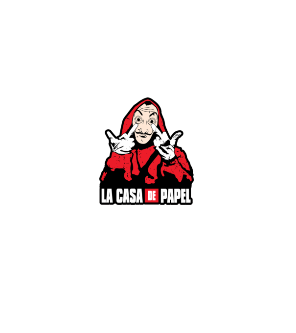 La Casa De Papel Middlehand minta fehér pólón