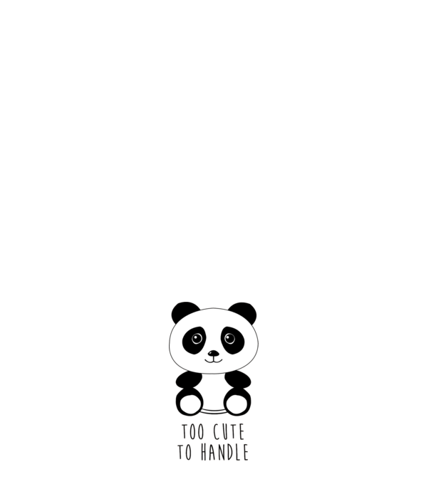 Too cute to handle Panda minta világoskék pólón