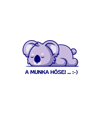 lusta koala minta fehér pólón