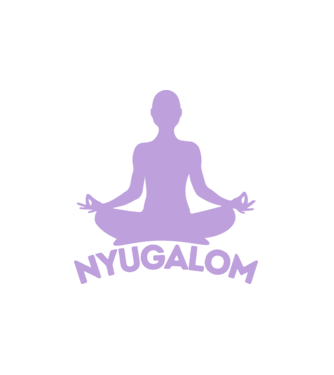 Nyugalom - jógás minta minta fehér pólón