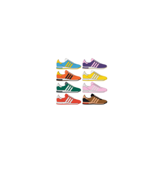 Sneakers minta szürke pólón