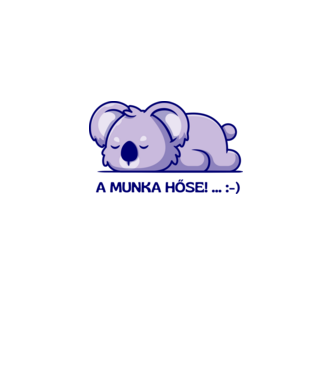 lusta koala minta szürke pólón