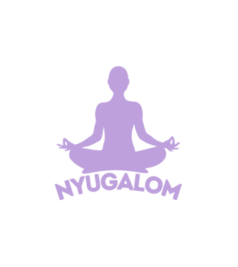 Nyugalom - jógás minta minta fehér pólón