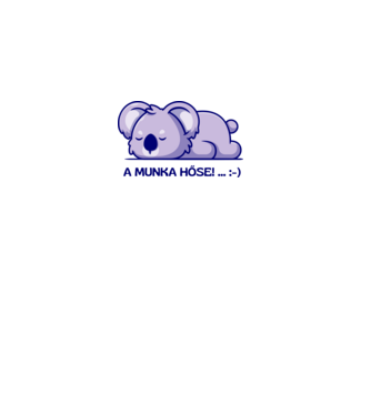 lusta koala minta szürke pólón