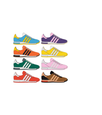 Sneakers minta világos rózsaszín pólón