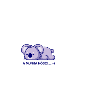 lusta koala minta fehér pólón