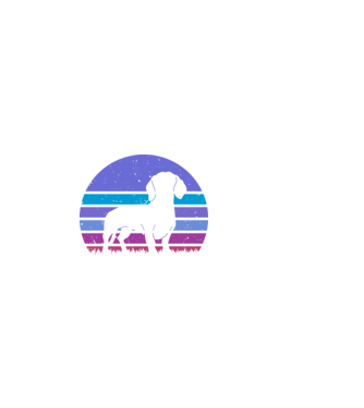 Retro tacskó minta sötétkék pólón