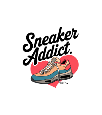 Sneaker addict minta fehér pólón