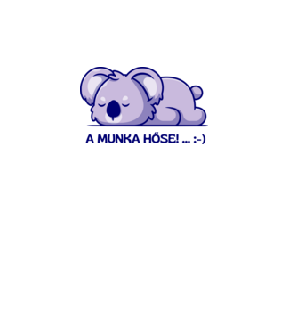 lusta koala minta szürke pólón