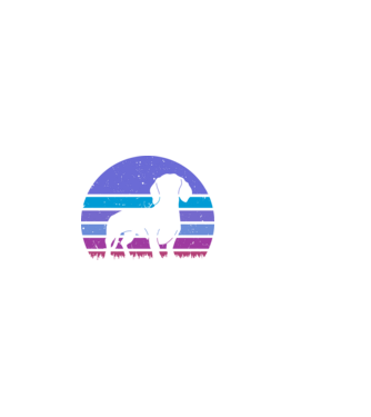 Retro tacskó minta sötétkék pólón