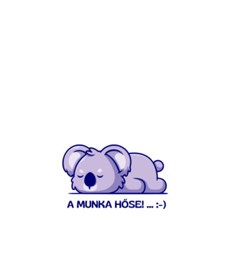lusta koala minta fehér pólón