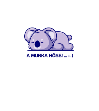 lusta koala minta fehér pólón