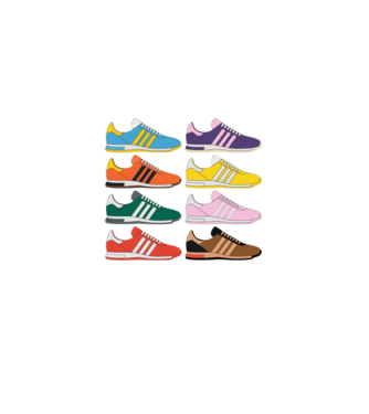 Sneakers minta fehér pólón