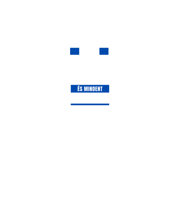 Mindent tudok - KÉK minta fekete pólón
