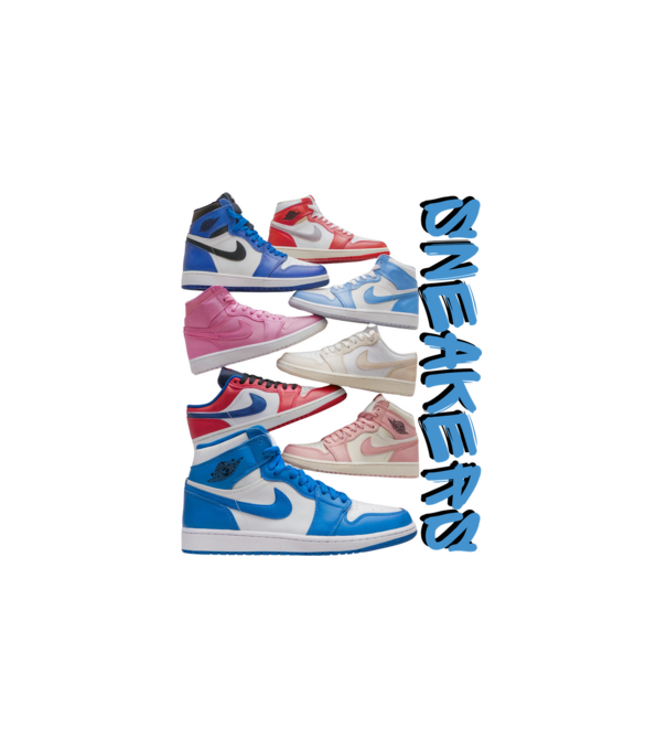 sneakers minta fehér pólón