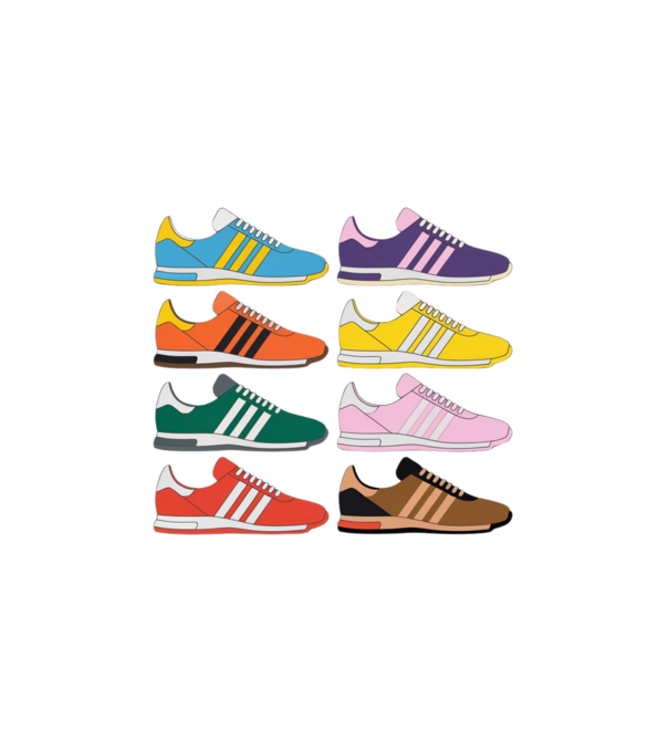 Sneakers minta fehér pólón