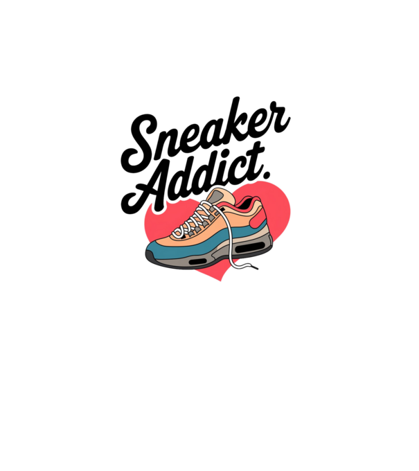 Sneaker addict minta fehér pólón
