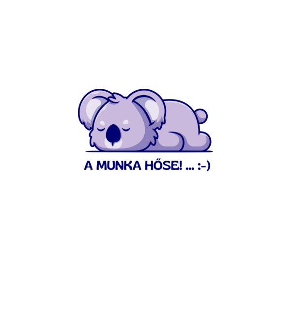 lusta koala minta fehér pólón