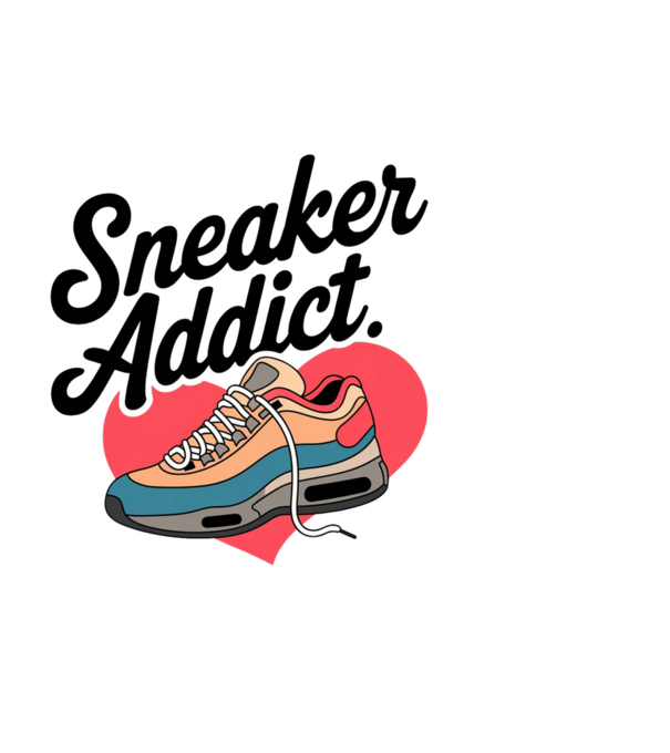 Sneaker addict minta fehér pólón