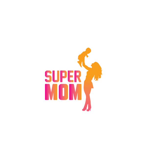 Supermom minta szürke pólón