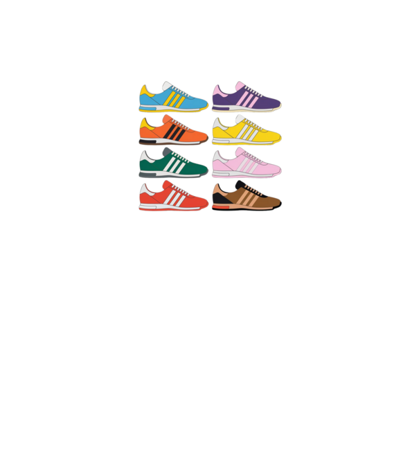 Sneakers minta fehér pólón
