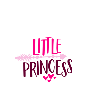 Little Princess színezhető minta fehér pólón